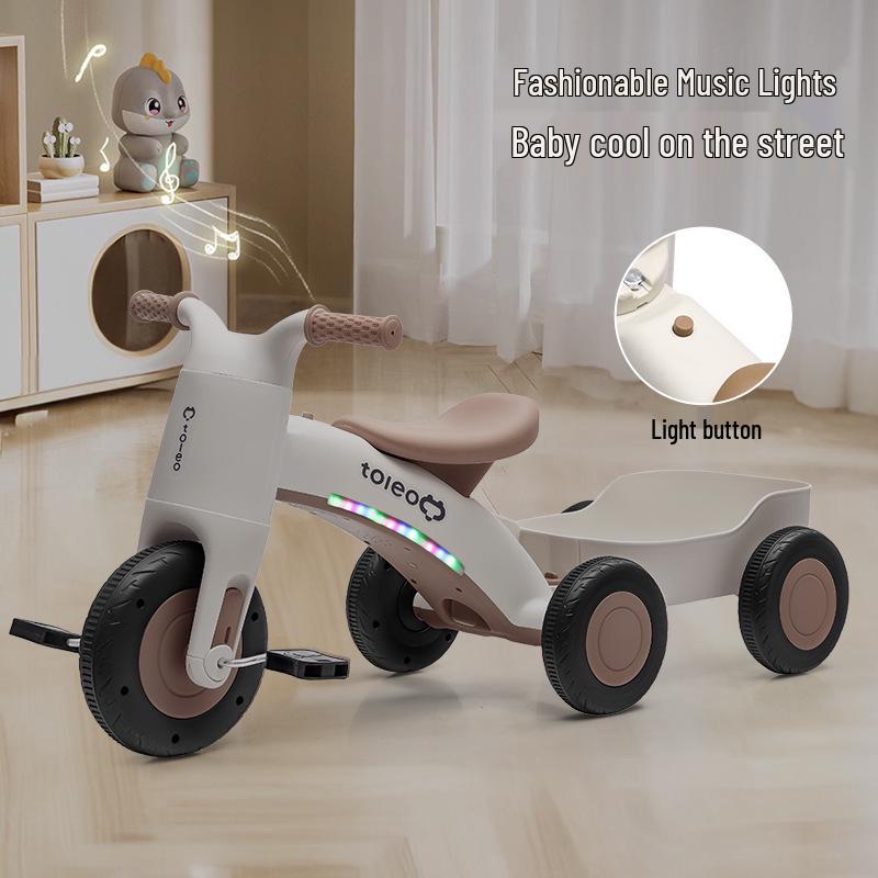Children's Tricycle Stroller with Lights and Music for Boys & Girls