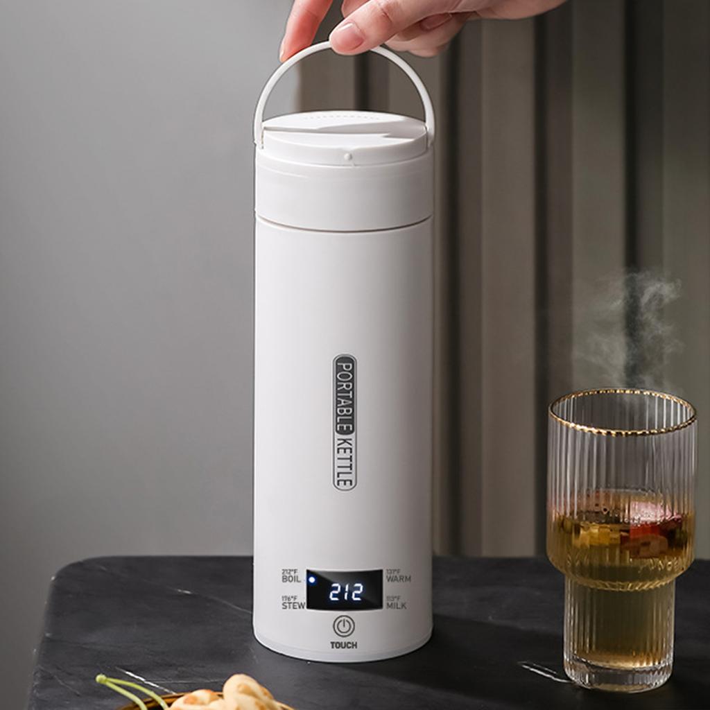 500ml Portable Kettles 4 Variable Preset Temperatures 110V 300W Fast Heating Coffee Pot Cookware US Plug for Business Trip Hotel