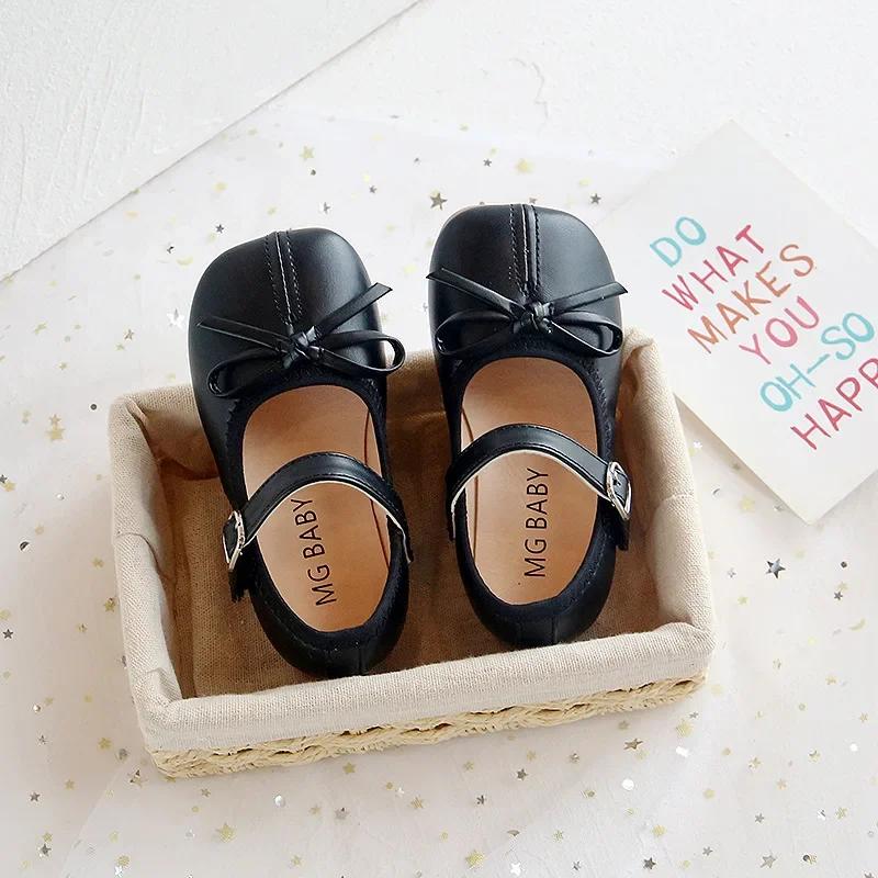 

Fashion Mary Janes Shoes For Baby Butterfly Girls Flats Soft Singe Shoes For Kids Girls PU Leather Shoes 21(Inner 13.8cm) чёрный