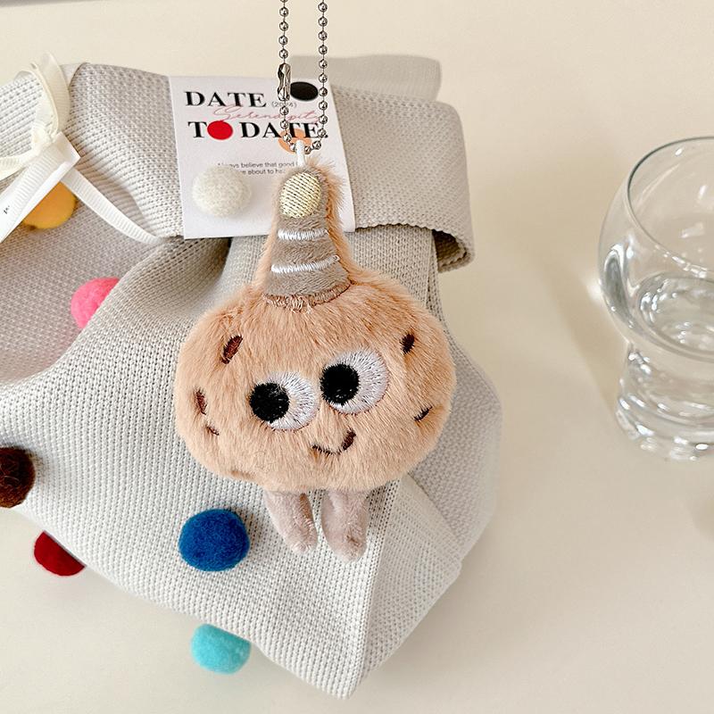 Creative Cartoon Plush Cookies Keychain Cute Stuffed Doll Lovely Bag Pendant Key Hanging Decoration For Girls Gift