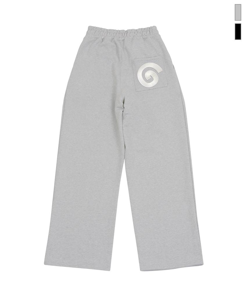 GRAVER [Unisex] G Symbol Embroidered Training Pintuck Wide Pants_2Color