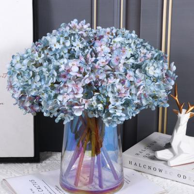 1 Bouquet Realistische Hortensie Blume DIY Farbecht Elegante Faux Hortensie Blume Hochzeit