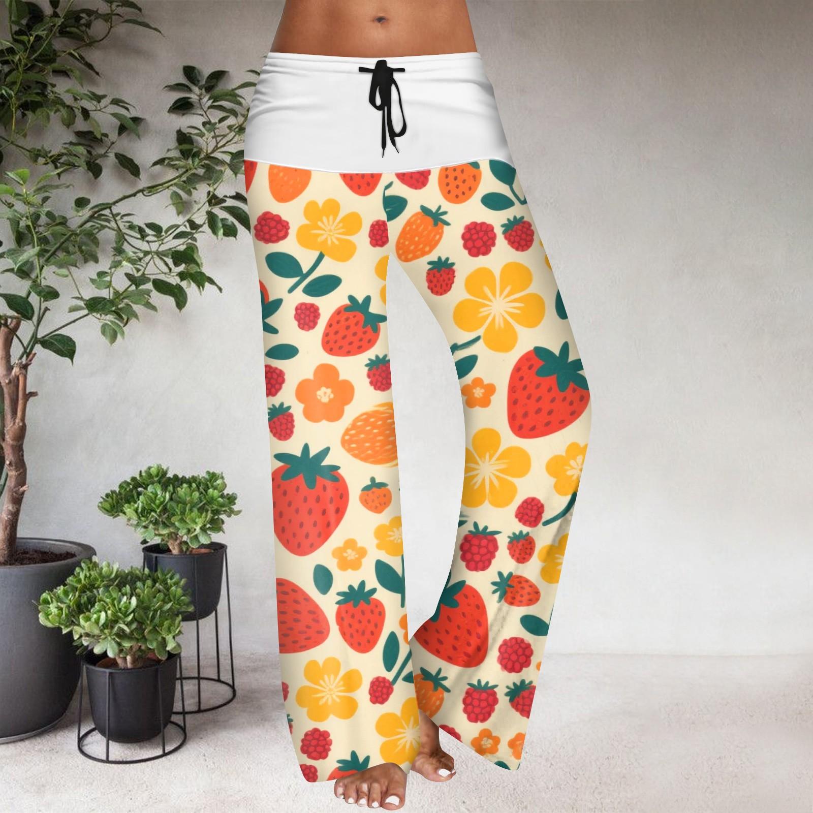 

Женские повседневные брюки с широкими штанинами, эластичным поясом на кулиске, цветовой блок, с цветочным принтом S