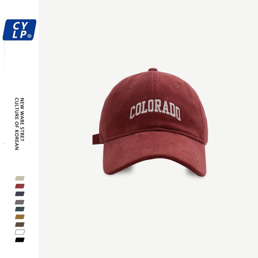 Hat female autumn and winter couple street letter embroidery baseball cap cap male