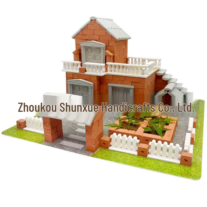 Little Architect Bricklayer Set: Handmade Bricks for Building House Models - Kids' Toy