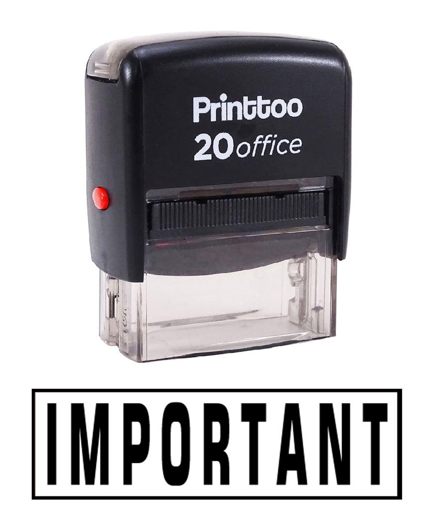 Printtoo IMPORTANT Self Inking Rubber Stamp Office Stationary Custom