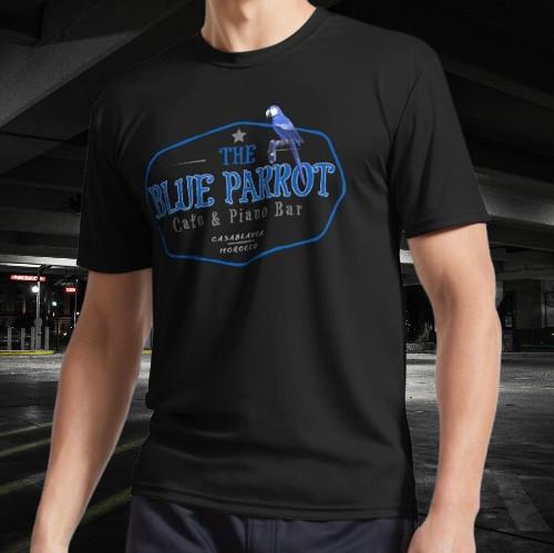 The Blue Parrot Active Logo T-Shirt Funny Size Mode American T-shirt S