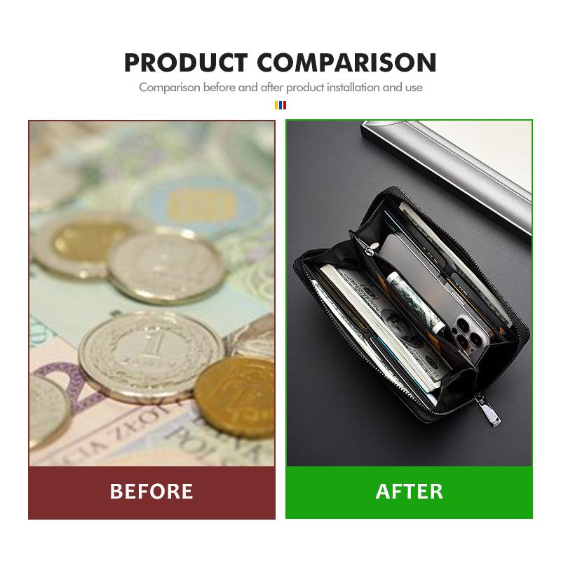 xkhr10 For Mitsubishi Men Business Long Wallet Carbon Fibre Coin Purse Key Holder Bank Card Bag Outlander Lancer Eclipse Mirage Xpander
