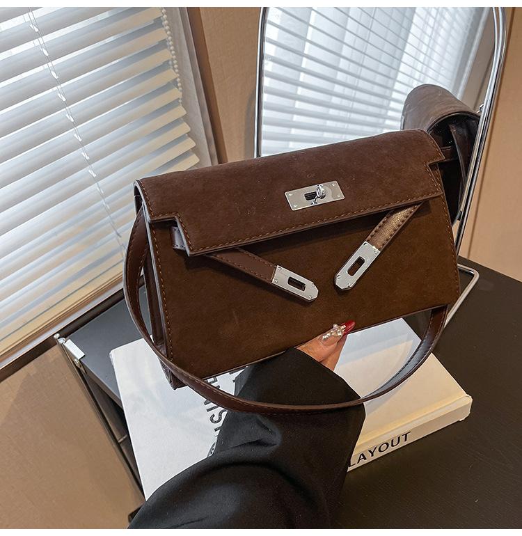 Premium Retro Matte Bag Women's Winter New Casual Hand Carry Small Square Bag Single Shoulder Messenger Bag