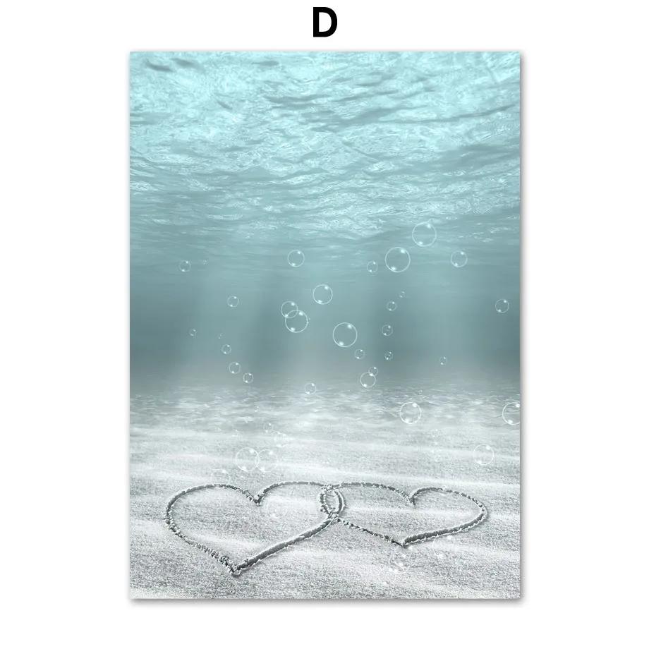 Canvas Painting Nordic Landscape Sea Beach Bike Palm Reed Sea Poster Print Wall Art Pictures For Living Room Home Decor