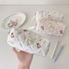 Cute Bear Pattern Stationery Bag Large Capacity Pencil Case Multi-functional Pen Bag  Gift