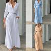 Spring New Arrivals Women's Wear Trendy Casual Solid Turn-Down Collar Slim Fit Fashion Set