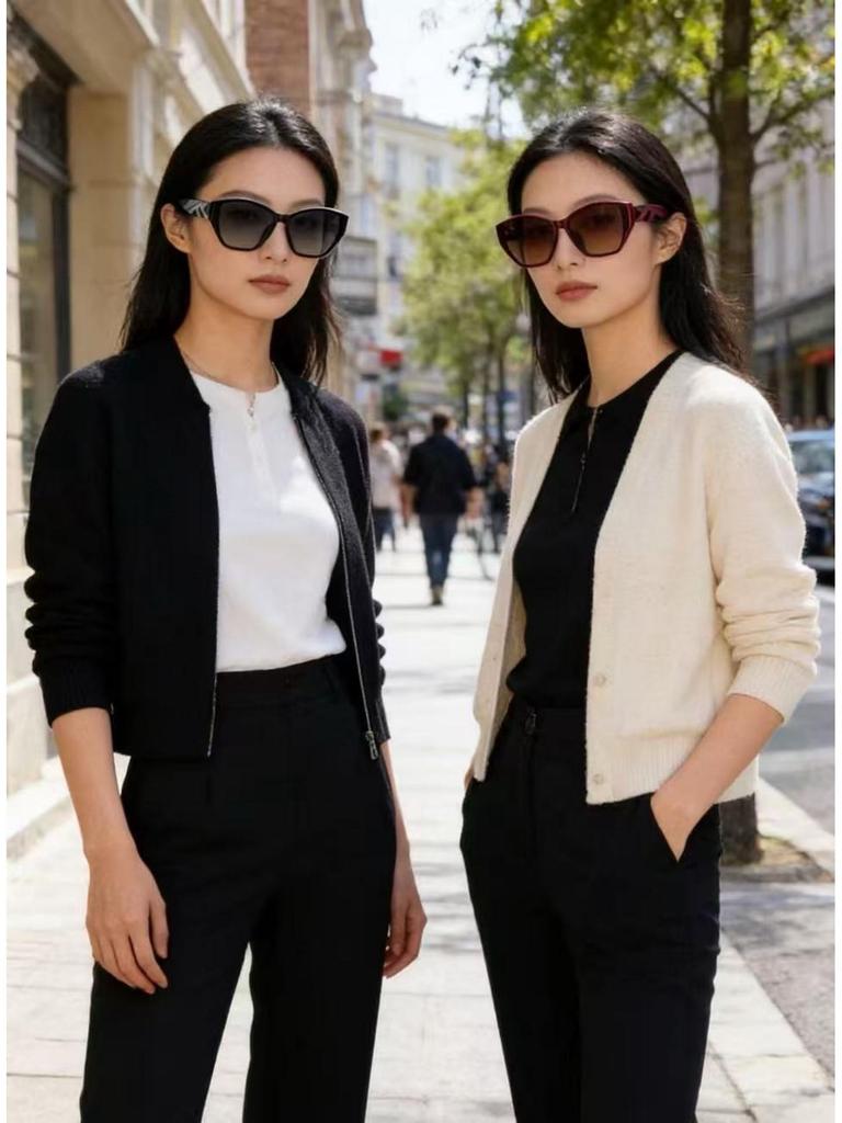 Women's Retro Cat Eye Polarized Sunglasses - UV Protection, Face-Slimming, Ultra-Light for Round/Square Faces