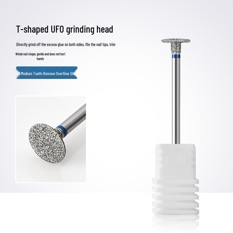 

Nail Art T-Shaped Carborundum Grinding Tool for Shaping Short Nails in Salons