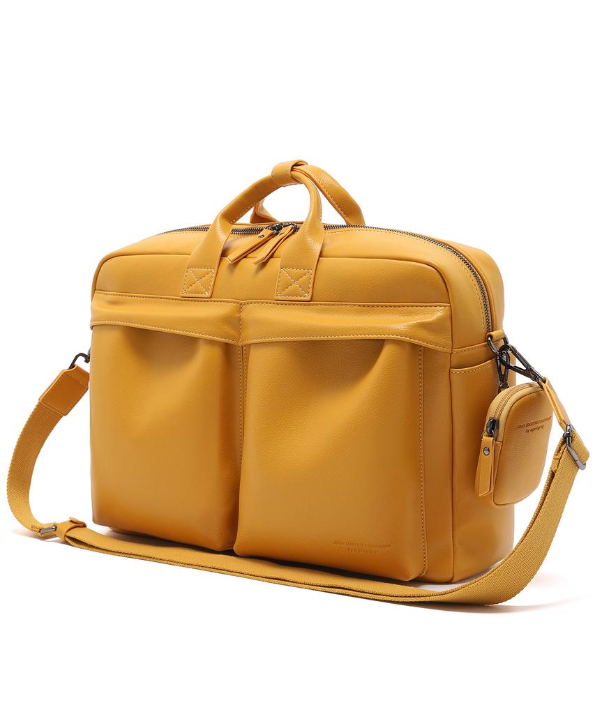 Aged Gray Shrunken Briefcase (Mango)