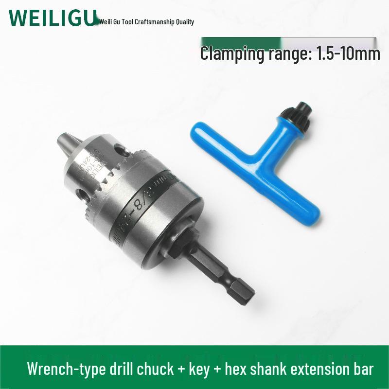 1/4-Inch Hex Shank Drill Chuck Adapter for Electric & Air Wrenches, 6.35mm Lithium Battery Converter