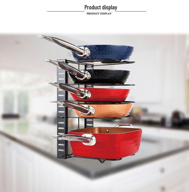 Multifunktionales Küchen-Topf- und Deckel-Aufbewahrungsgestell