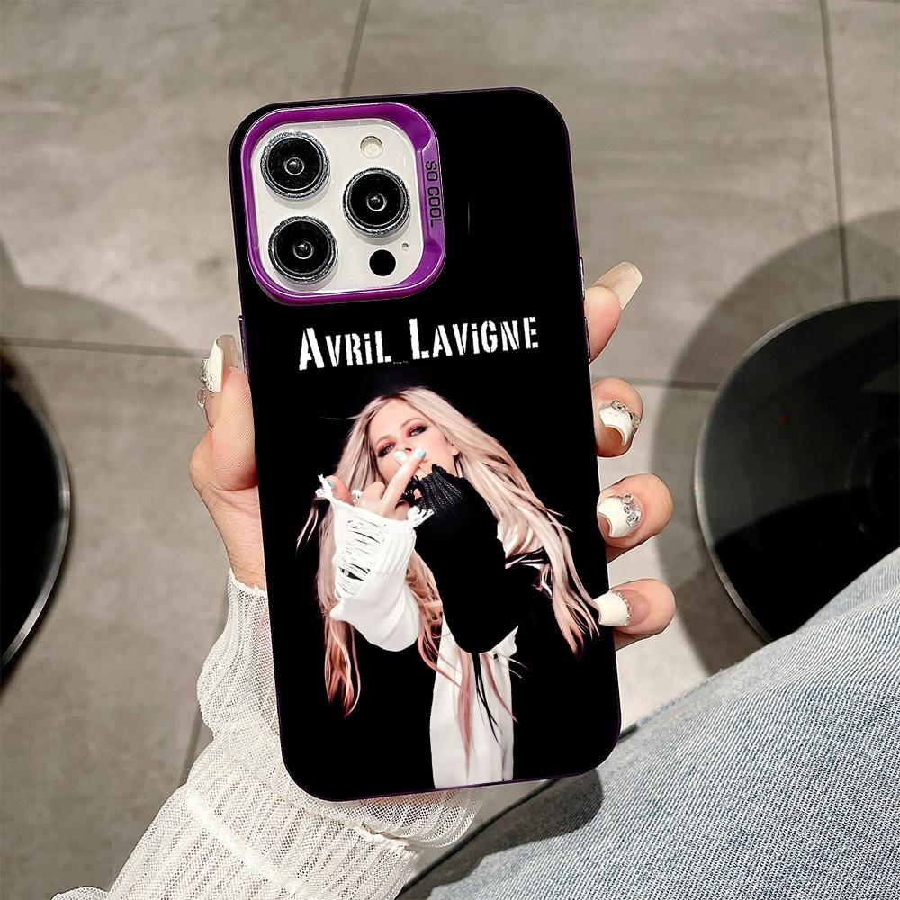 Avril Lavigne Purple Translucent Mobile Phone Case for iPhone 17 16 15 14 13 12 11 X XR XS Air Pro Max Plus Colorful Cover