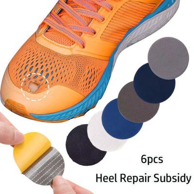 6 Stück Schuh-Lochflicken, rund, 3 Größen, selbstklebend, verschleißfest, universell, für Sport, Freizeit, High-Heel-Schuhe, Obermaterial, Reparatur-Aufkleber-Set