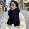 New solid color couple scarf women's imitation cashmere winter Korean version student versatile wool knitted warm scarf men