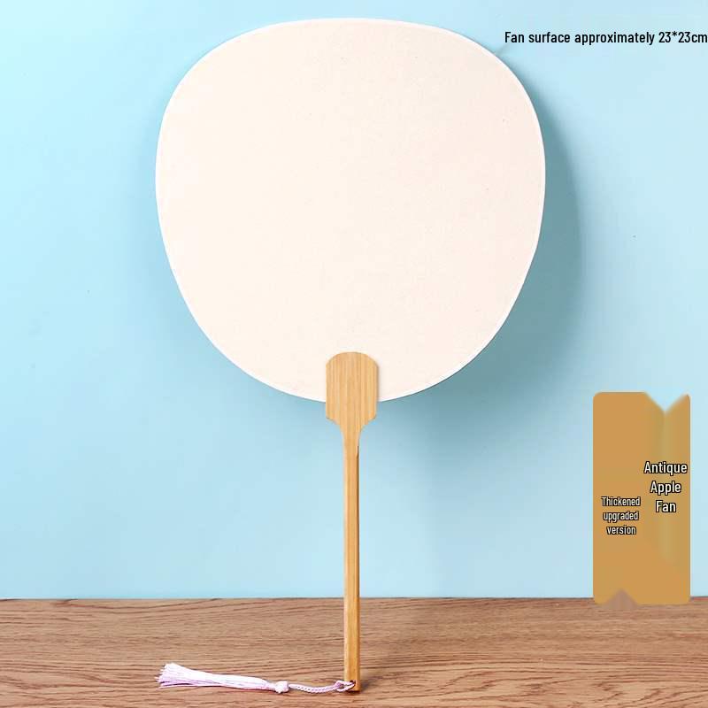 Double-Sided Thickened Xuan Paper Round Fan for Watercolor, Calligraphy, and Handwriting - Ancient Style Intangible Cultural Heritage Palace Fan.