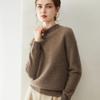 Women's Pure Cashmere Loose Fit Turtleneck Sweater with Rolled Hem