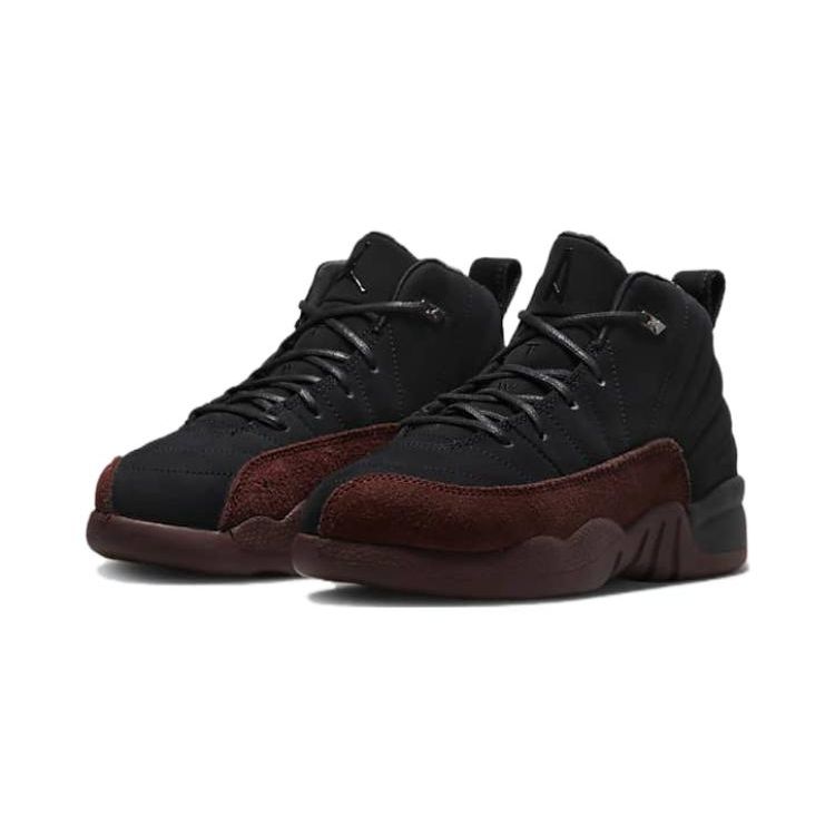 A Ma Maniére x Air Jordan 12 Retro SP PS Nero Scarpe da Ginnastica per Bambini Borgogna-Crush FB2686-001