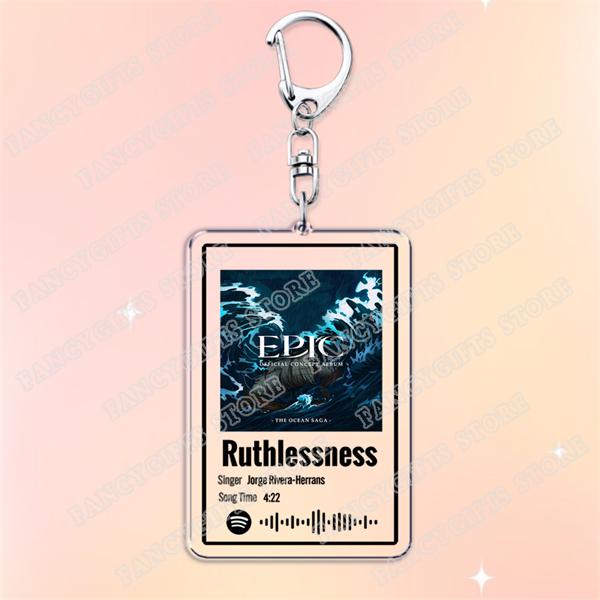 Hot Epic The Musical Songs Keychains for Women Accessories Bag Wouldn't You Like No Longer You Music Keyings Jewelry Fans Gifts