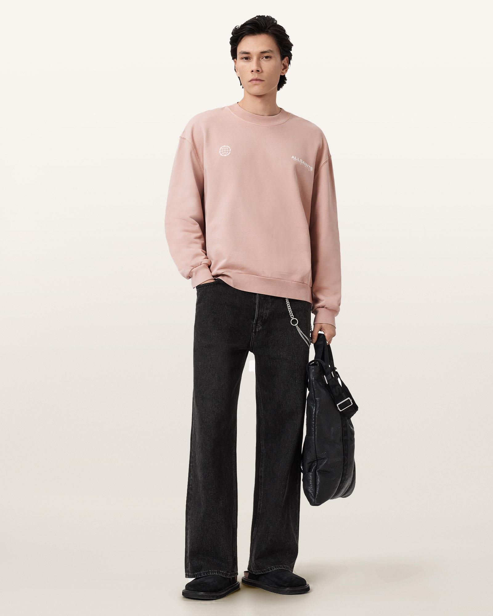 Allsaints Emblem Crew M006Ne-10261 Sunbaked Pink/S