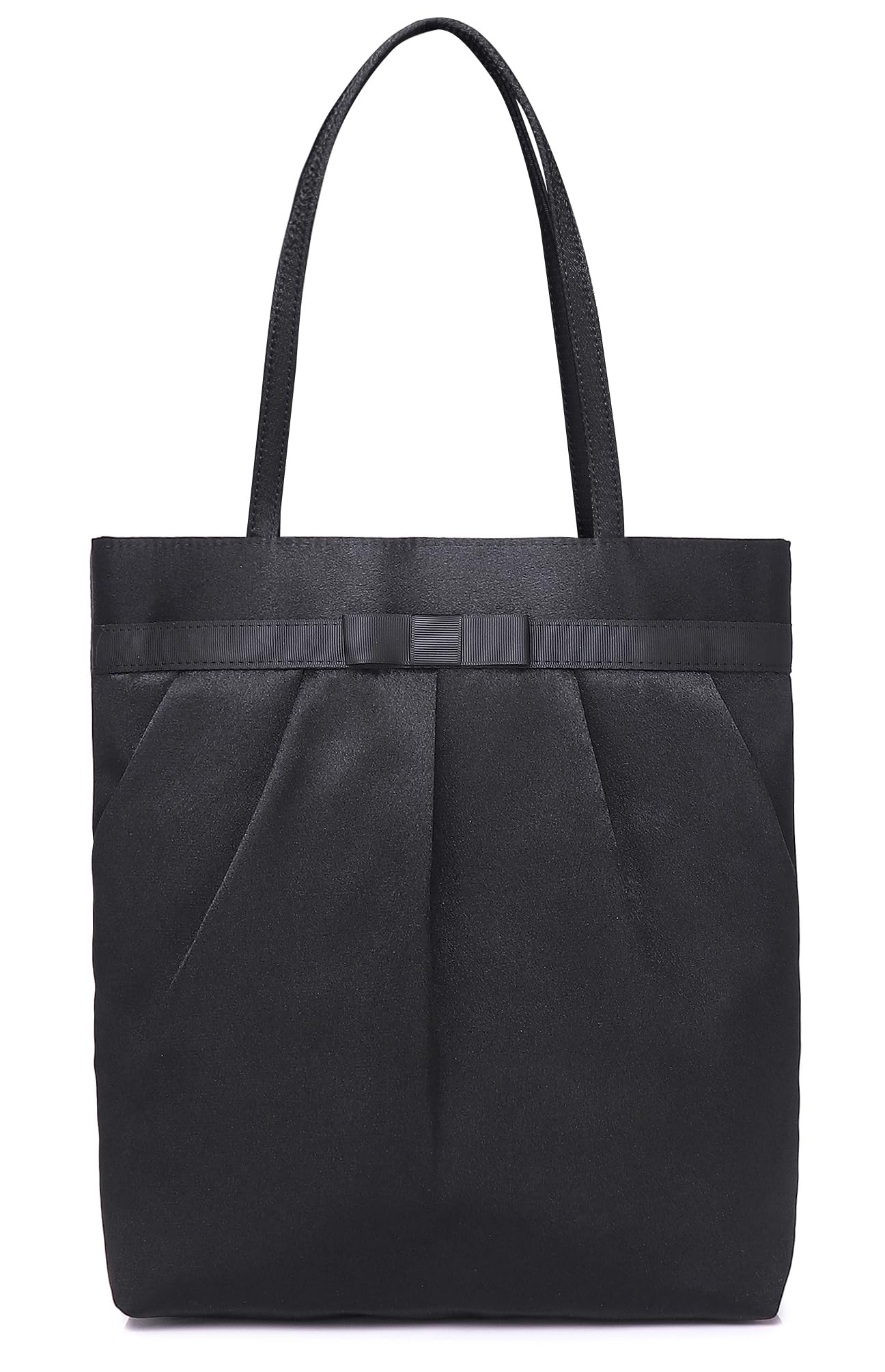 

Formal for Large Funerals [SUNSPOT] Sub-Bag Women, Stylish, Tote, Wedding, Party, Satin, A4, Lightweight, Foldable, Celebrations, (Black) чорний