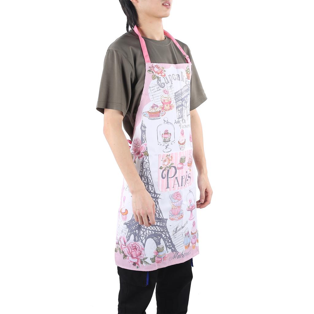 Kitchen Apron Women Men Sleeveless Cartoon Printed Household Apron for Cooking BakingType 2