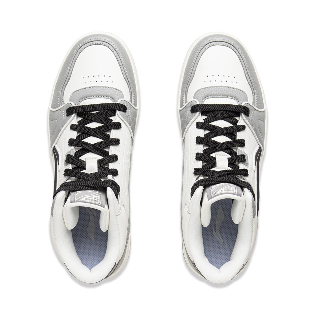New LiNing Tianji HI Slip Resistant Abrasion Resistant Mid top Skateboard Shoes Men's Light Gray AGCV339-2