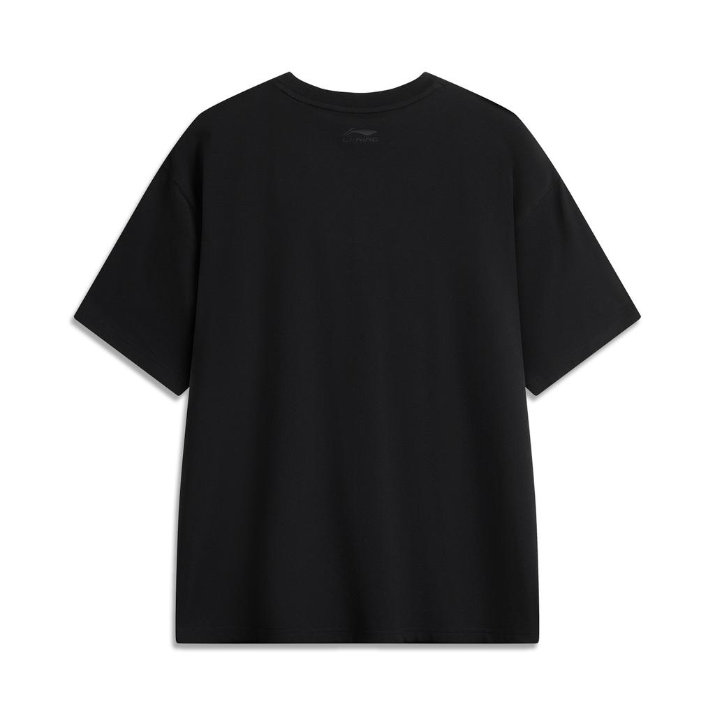 Li Ning Sports Lifestyle Series American Casual Logo Letter Round Neck Comfortable Breathable Versatile Loose Summer Short Sleeve T-Shirt AHSU669-1