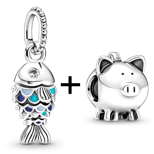 2 teile/los Schildkröte Octopus Vogel Charme Perlen Anhänger Passt Original Diy Armbänder Halsketten Für Frauen Männer Schmuck Geschenk Sonderangebot