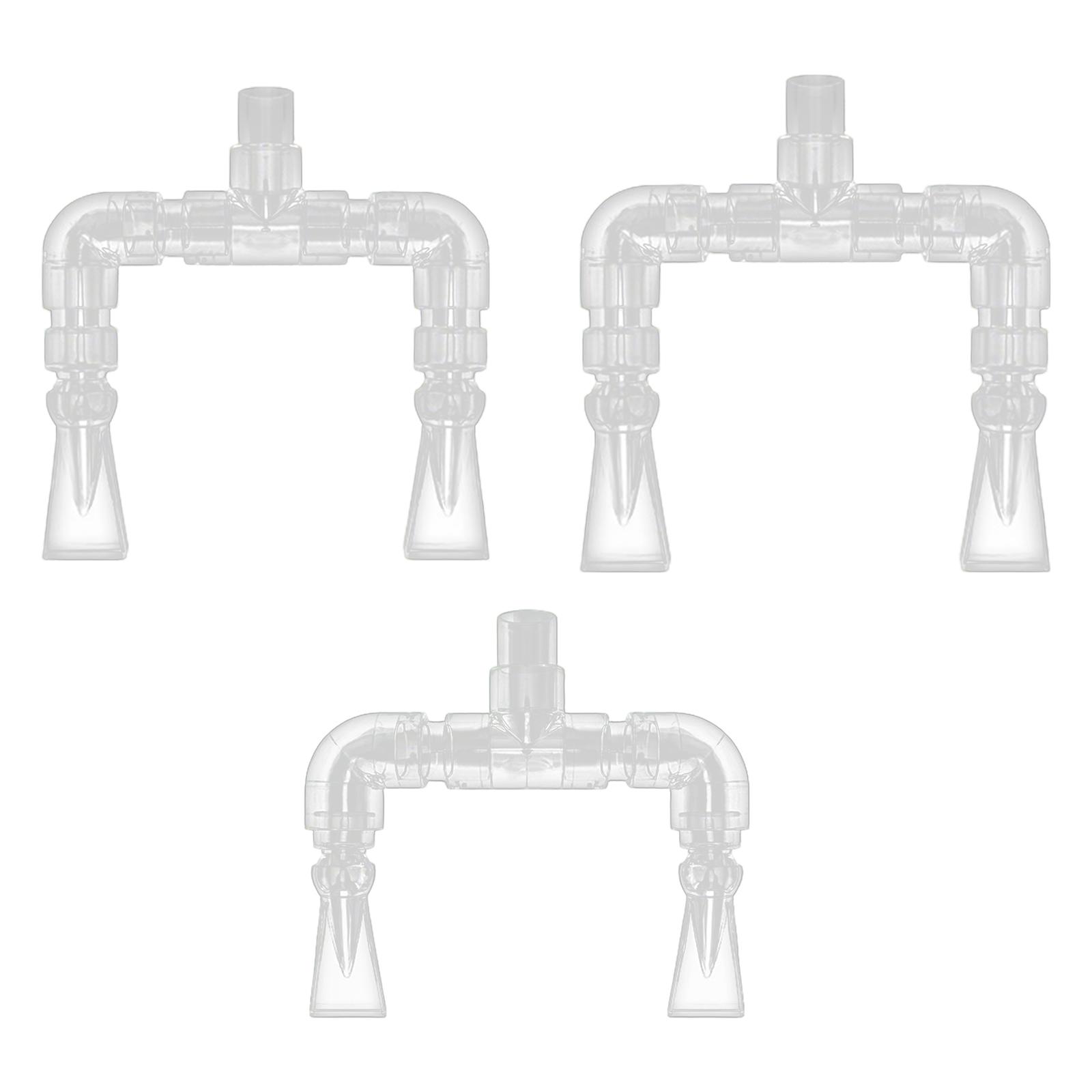 

Aquarium Plumbing Kit Double Outlets Compact DIY Water Outlet Duckbill Outlet Nozzles Improving Water Circulation Return Kit Inner Dia. 16mm