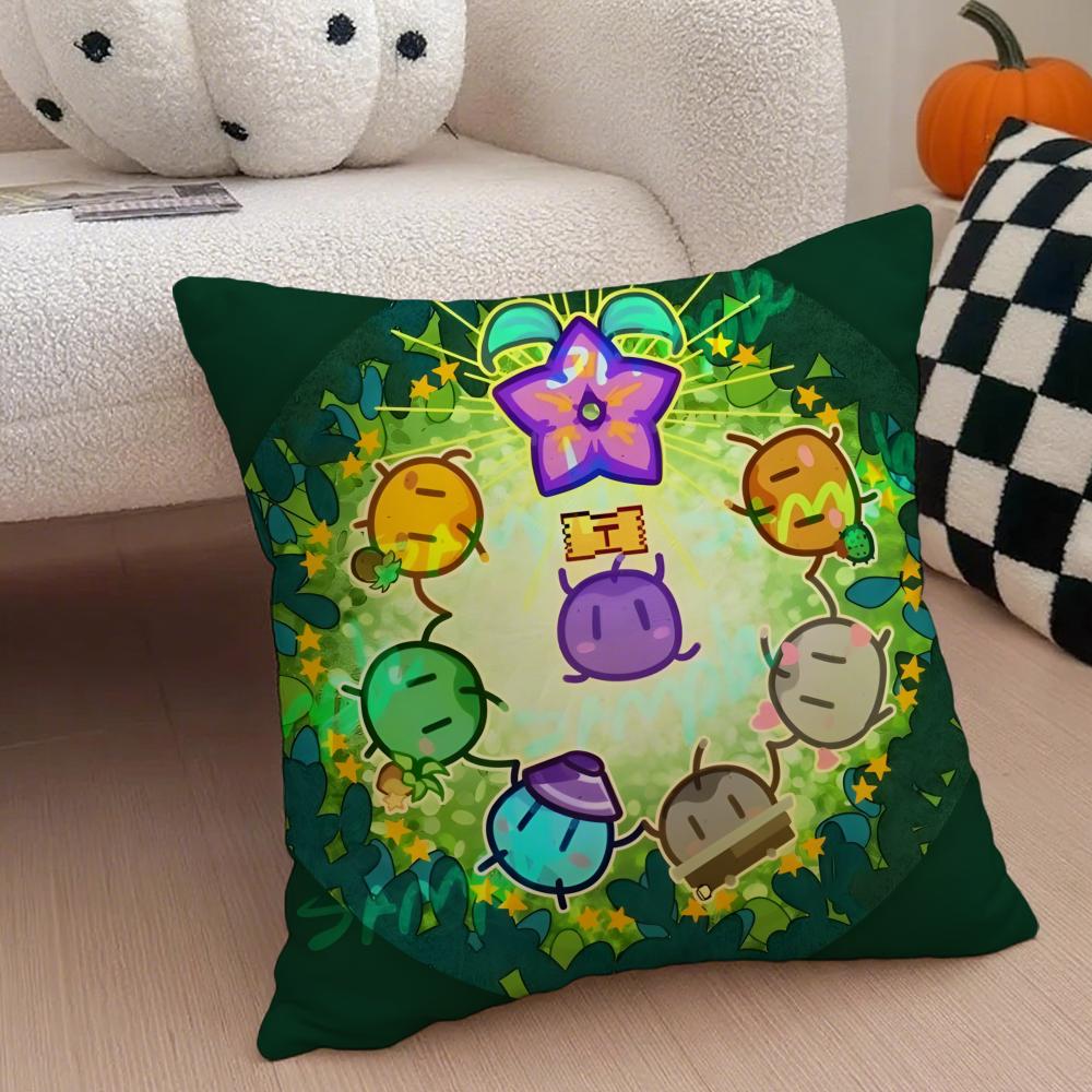 Stardew Valley Pillow Game Character Cushion Cover Throw Pillow Cover Hidden Button Durable Polyester Chair Cushion