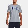 Under Armour Logo Print Breathable Crew Neck Short Sleeve T-Shirt Men Tops Gray 1379451-035