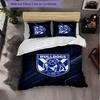 Canterbury-Bankstown Bulldogs Fantasia Microfibra Set Biancheria da Letto 3 Pezzi Decorazione Copripiumino Set Per Camera da Letto Uso Domestico