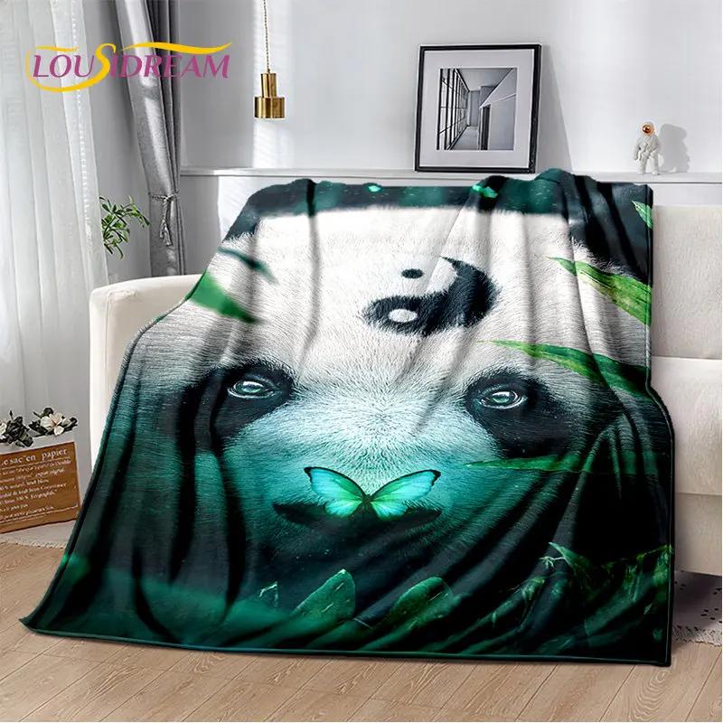3D Cartoon Cute Panda Blanket,Flannel Blanket Throw Blanket,Kid Warm Blanket for Home Living Room Bedroom Beds Sofa Picnic Cover