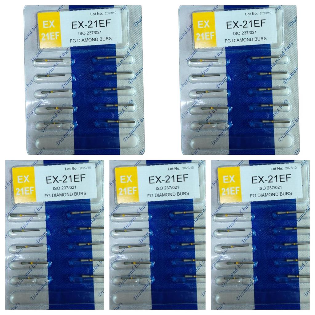 50pcs Dental High Speed Burs High Speed Handpiece Turbine Diamond Burs Diamond Polishing Tooth Preparation Dentist Material