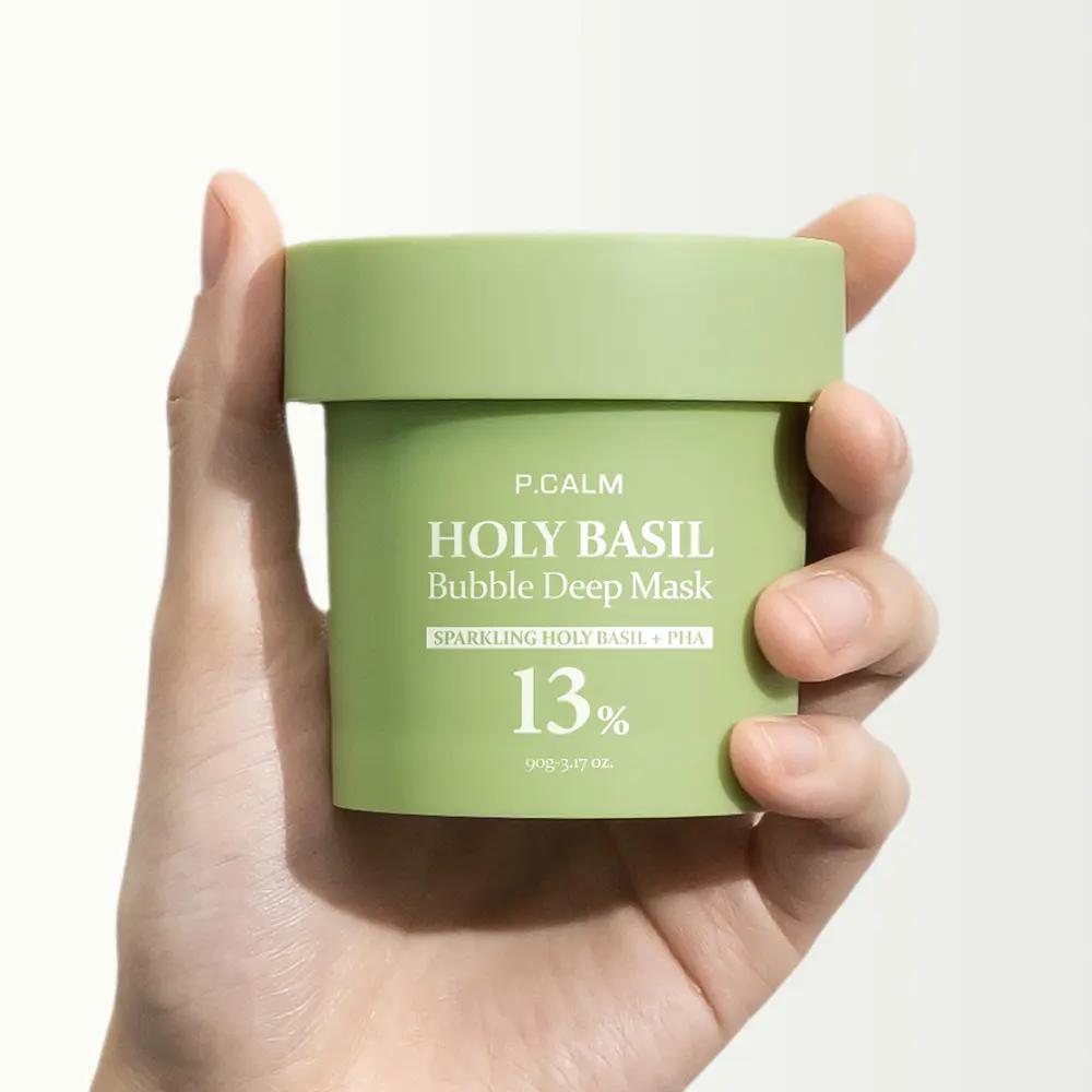 P.CALM Holy Basil Bubble Deep Mask Refreshing Clay Facial Care 90g