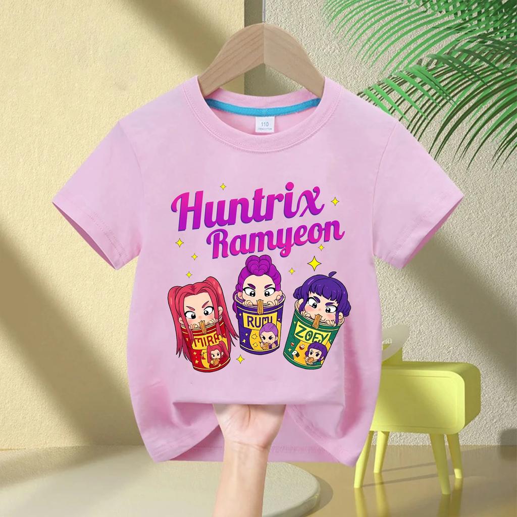 Children's Clothing T Shirt Summer New KPop Demon Hunters Kids Girls Boys Girls T-shirt Casual O-Neck Short Sleeve Tops