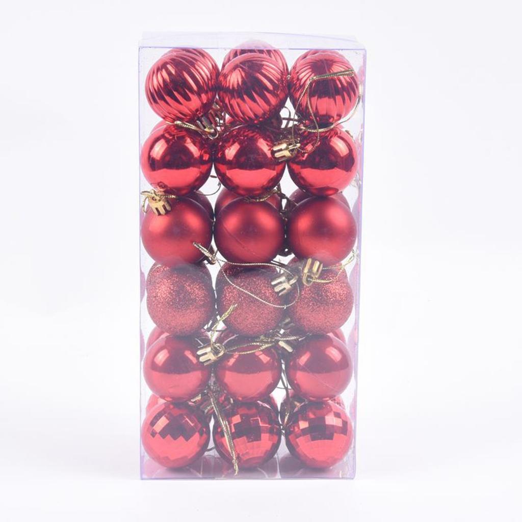 Stylish Shatterproof Christmas Bauble Ornaments in Styles (36pcs)