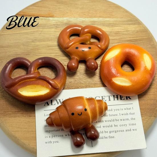 Compact Bag Accessory 2Pcs Pendant Simulated Bread Shape Keychain Charm