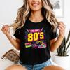 Unisexs Vintage 80s T Shirt Retro 1980 Party Outs Vibrant Print Tee