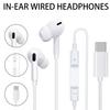 1.2m USB Type C in-Ear Headphones Wired Earphone for IPhone 17 16 15 Samsung HiFi Stereo Earbuds with Microphone&Volume Control