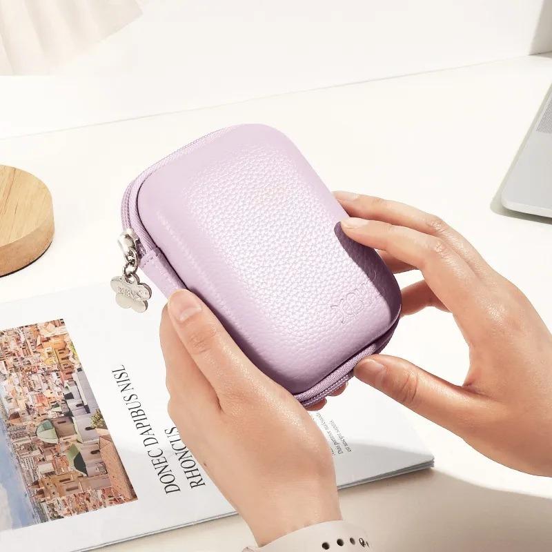PU Leather Hard Shell Digital CCD Camera Case Small Travel Cameras Storage Holder Bag for SD Card Camera Accessories