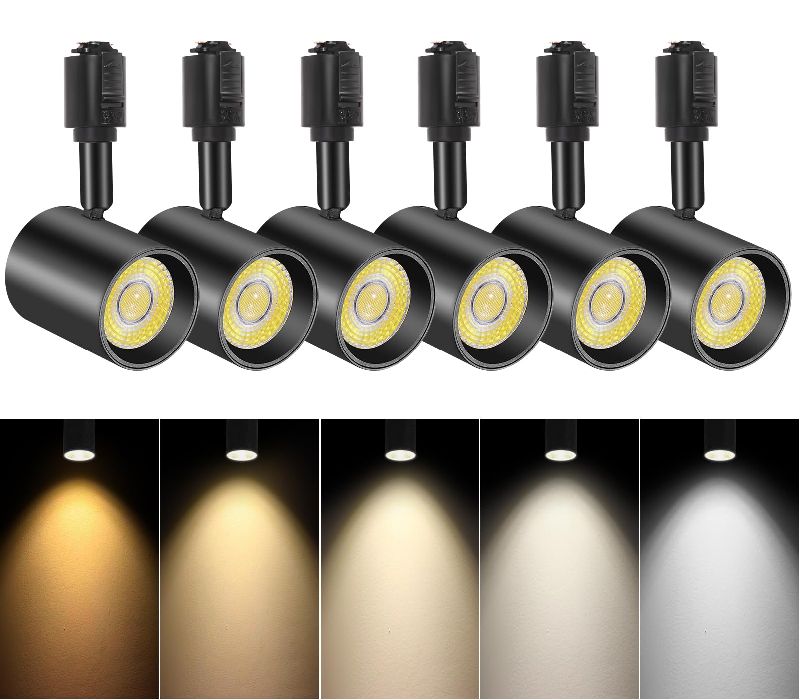 

TuyuBEE 5-Color Adjustable Duct Rail Spotlight, 10W Integrated LED Light (85W Equivalent), Bright Rail Light, High Color Rendering CRI90+ 2700K-6000K