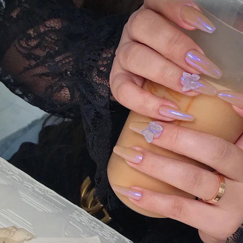 1 PC Nail Tool Ice Transparent Nude Color Powder Aurora Powder Net Red Manicure Magic Color Mirror Flour Powder