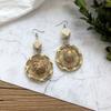 Vintage Mori Grass and Rattan Woven Handmade Earrings Bohemian Vacation Style Stud Earrings Female Ethnic Style Summer Ear Jewelry